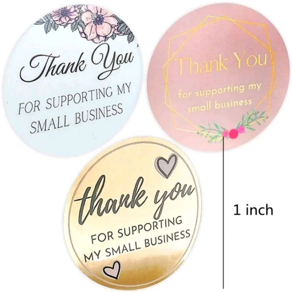 🔹️ 500 “Thank You”   for supporting my small business 1 inch  Stickers ✨️